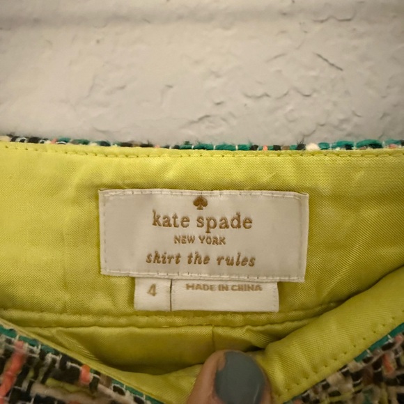 Kate Spade Harper Chevron Tweed Mini Skirt Size 4 - Picture 5 of 8